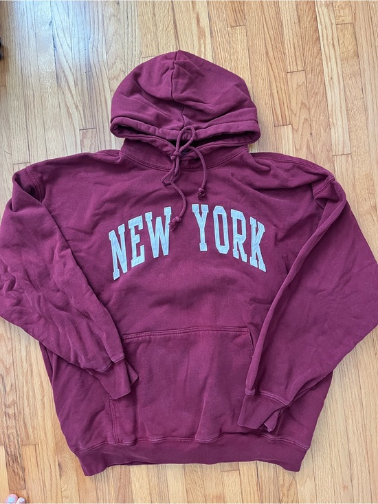 Brandy Melville Tops - Brandy "New York" Graphic Hoodie - deep red